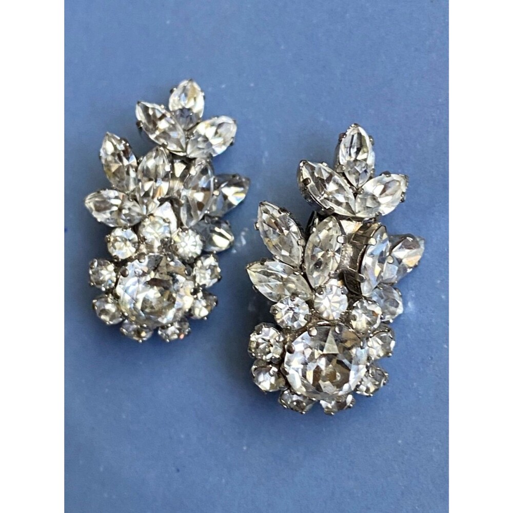 Stunning Vintage Schoffel & Co Crystal Rhinestone Earrings for Special Occasion